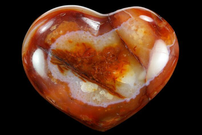 Colorful Carnelian Agate Heart #125804